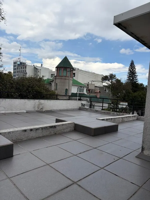 Terraza de Buenavista 124 con vista a la colonia